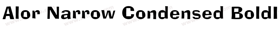 Alor Narrow Condensed BoldItalic字体转换